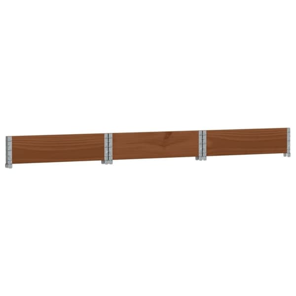 vidaXL Høybed sekskantet brun 160x160 cm heltre furu