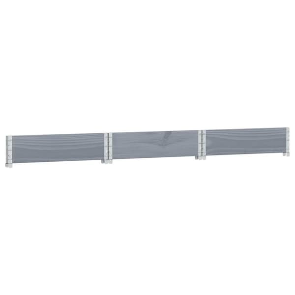 vidaXL højbed 160x160 cm massivt fyrretræ sekskantet grå
