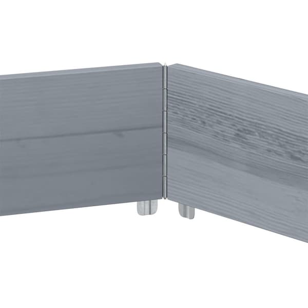 vidaXL højbed 160x160 cm massivt fyrretræ sekskantet grå