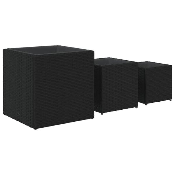 vidaXL plantekasser 3 stk. polyrattan sort