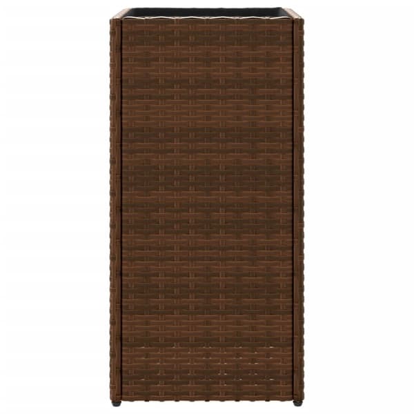 vidaXL plantekasse 30x30x60 cm polyrattan brun