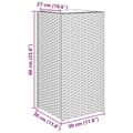 Miniatyrbillede 11 af 11: vidaXL plantekasse 30x30x60 cm polyrattan brun