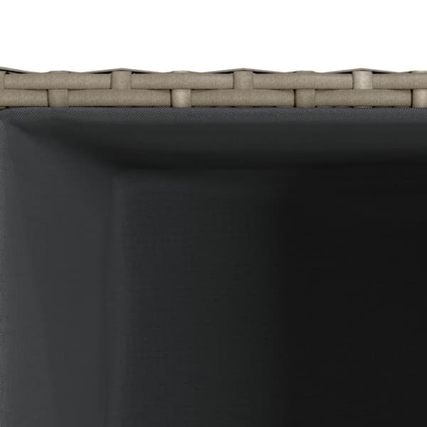 vidaXL plantekasse 30x30x60 cm polyrattan grå