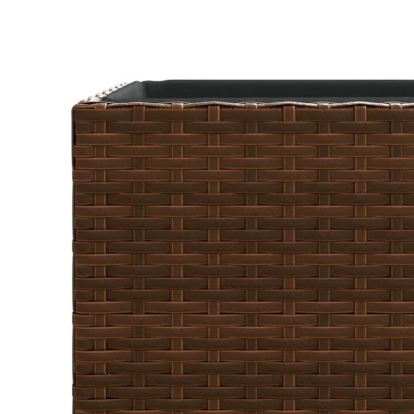 vidaXL plantekasser 3 stk. polyrattan brun