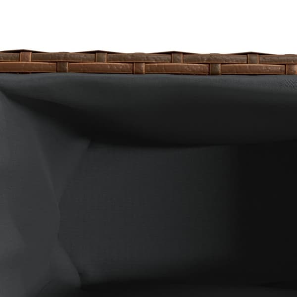 vidaXL plantekasse med 3 krukker 105x30x32 cm polyrattan brun