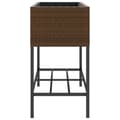 Miniatyrbillede 7 af 11: vidaXL plantekasse med hylde polyrattan brun