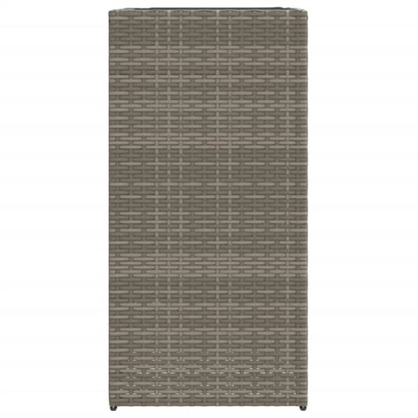 vidaXL plantekasse 40x40x80 cm polyrattan grå