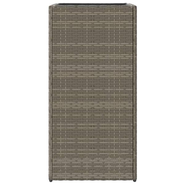 vidaXL plantekasse 40x40x80 cm polyrattan grå