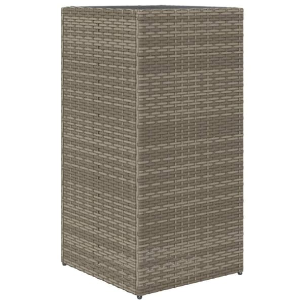 vidaXL plantekasse 40x40x80 cm polyrattan grå