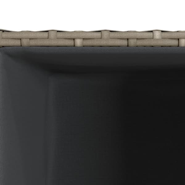 vidaXL plantekasse 40x40x80 cm polyrattan grå