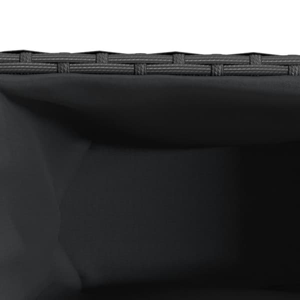 vidaXL Plantekasse med 3 potter svart 105x30x32 cm polyrotting