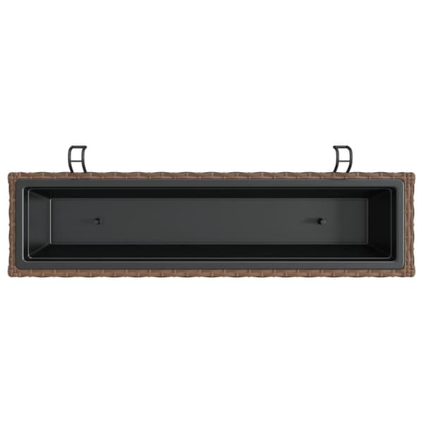 vidaXL Plantekasser med kroker 2 stk brun polyrotting