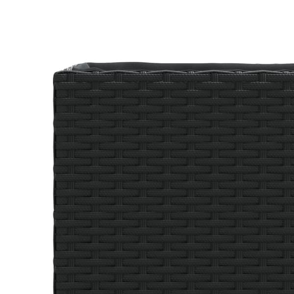 vidaXL Plantekasse med 2 potter svart 72x30x32 cm polyrotting