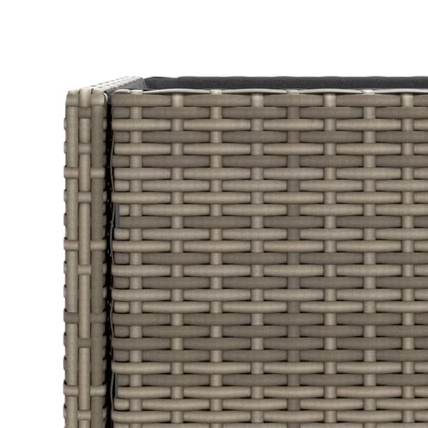 vidaXL plantekasse med hylde polyrattan grå