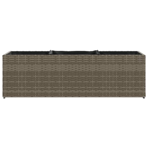 vidaXL Odlingslåda med 3 krukor grå 105x30x32 cm konstrotting