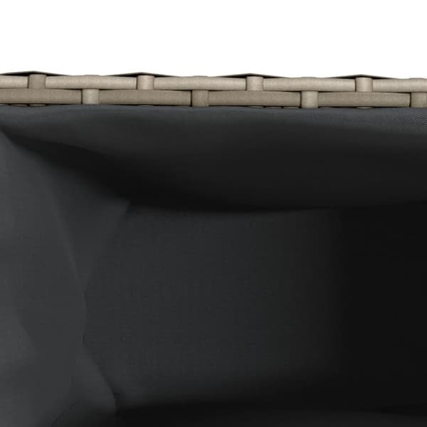 vidaXL Odlingslåda med 3 krukor grå 105x30x32 cm konstrotting