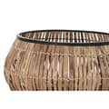 Miniatyrbild 3 av 3: Krukset DKD Home Decor Svart Naturell Metall Rattan Fyrkantig Bali 50 x 50 x 25,4 cm (2 antal)