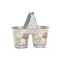 Miniatyrbild 1 av 3: Kruka DKD Home Decor Rosa Metall Shabby Chic 24 x 12 x 23 cm