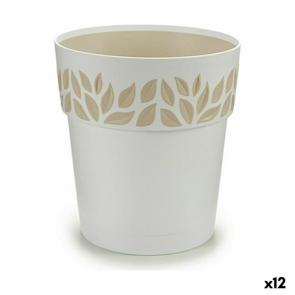 Självvattnande blomkruka Stefanplast Cloe Vit Plast 19 x 19 x 19 cm (12 antal)