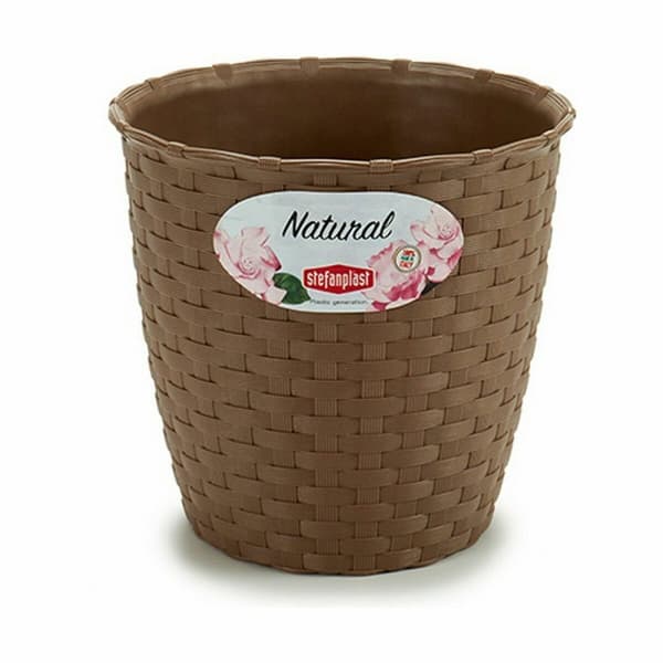Kruka Stefanplast Brun Plast 14 x 13 x 14 cm (12 antal)