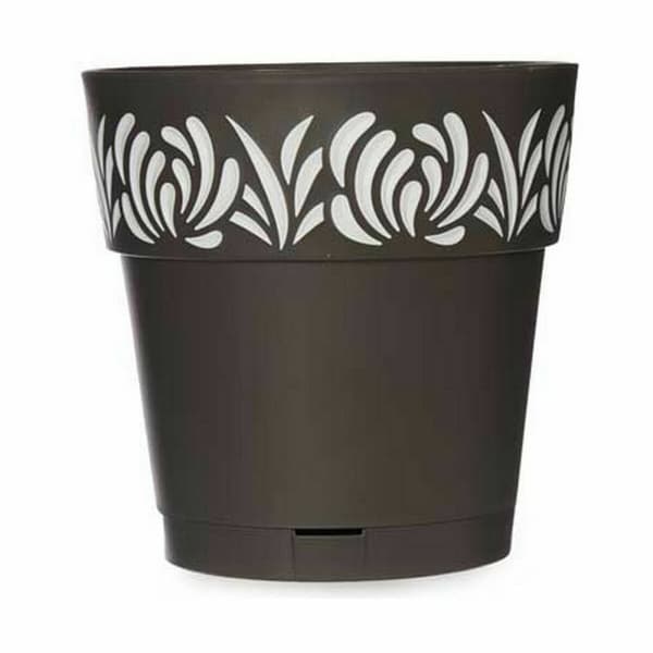 Självvattnande blomkruka Stefanplast Gaia Antracitgrå Plast 25 x 25 x 25 cm (6 antal)