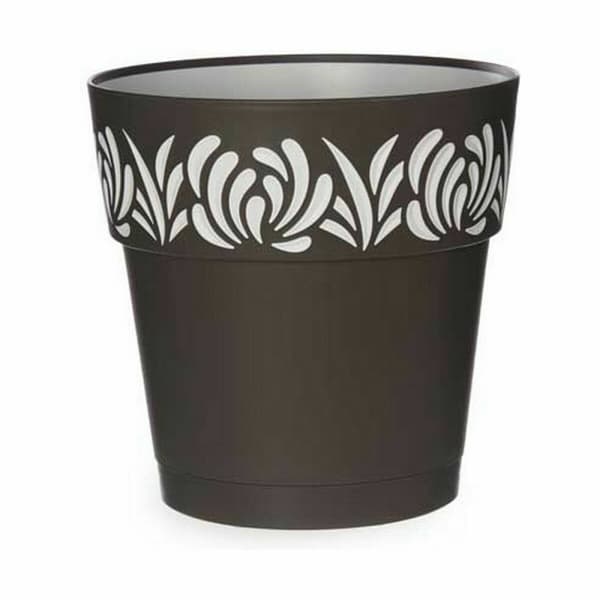 Självvattnande blomkruka Stefanplast Gaia Antracitgrå Plast 25 x 25 x 25 cm (6 antal)