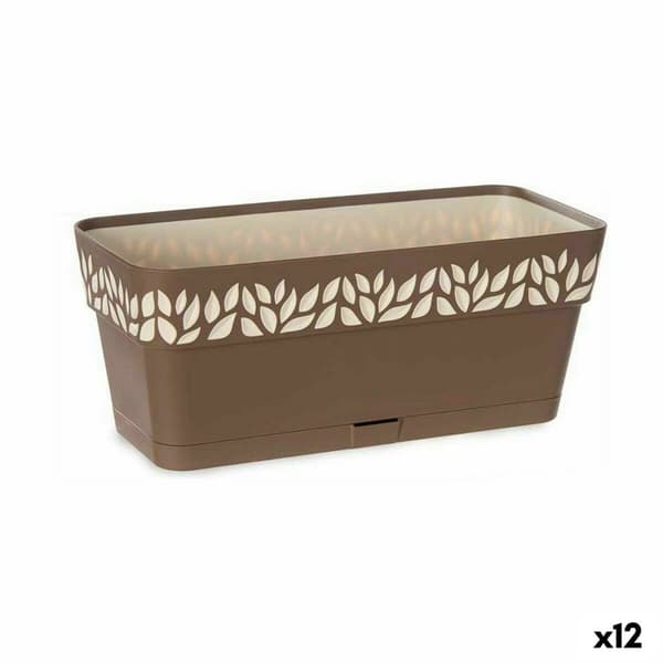 Blomlåda Stefanplast Cloe Brun Plast 13,3 x 12,3 x 29,3 cm (12 antal)