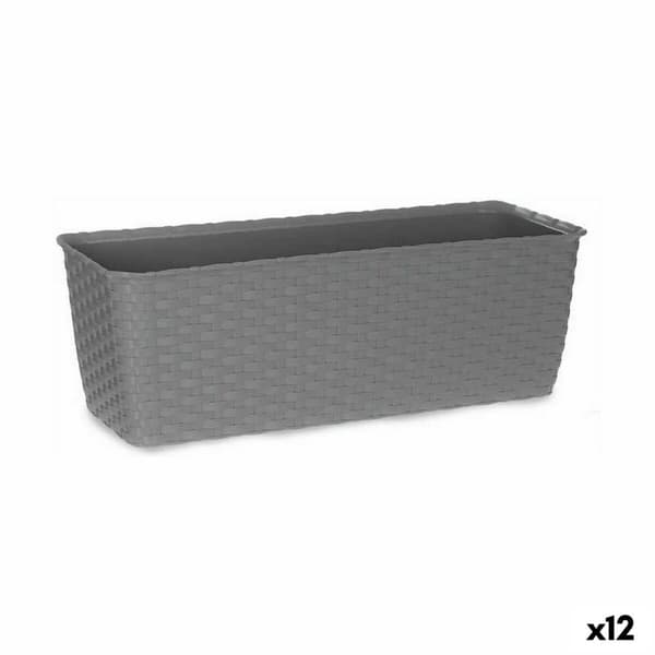 Blomlåda Stefanplast Grå Plast 15,5 x 13,5 x 39 cm (12 antal)