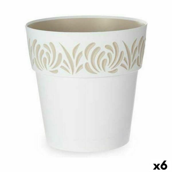 Självvattnande blomkruka Stefanplast Gaia Vit Plast 29 x 29 x 29 cm (6 antal)