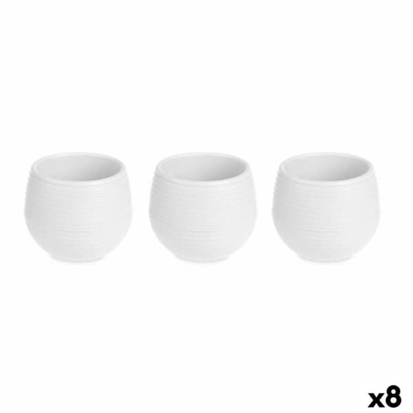 Krukset Ibergarden ES0101221S3 Vit Plast 6,2 x 6,2 x 6,6 cm (8 antal)