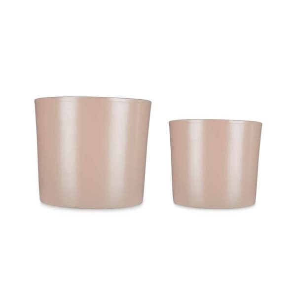 Krukset Ibergarden CILINDRO-22-27-BE Beige Lera Ø 22 cm Ø 27 cm 22 x 22 x 19 cm 27 x 27 x 23 cm 2 Delar