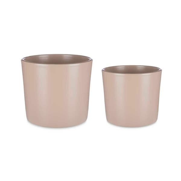 Krukset Ibergarden CILINDRO-22-27-BE Beige Lera Ø 22 cm Ø 27 cm 22 x 22 x 19 cm 27 x 27 x 23 cm 2 Delar