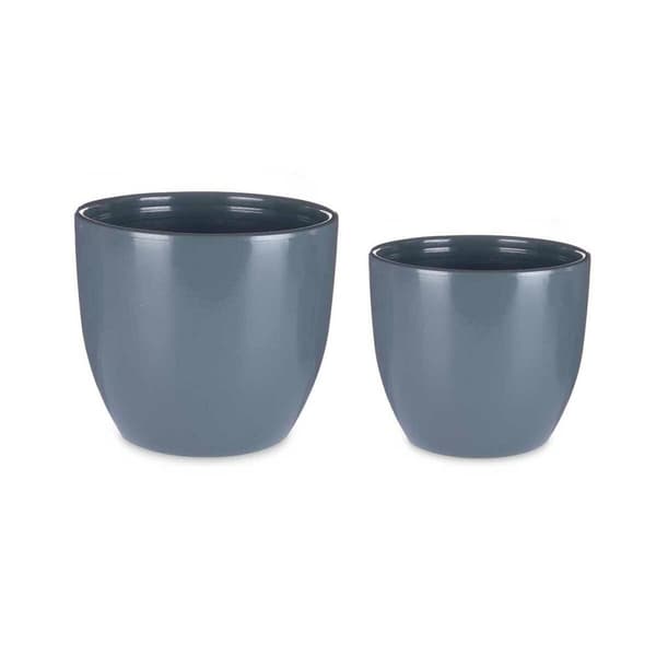 Krukset Ibergarden CAZORLA-22-28-A Antracitgrå Lera Ø 22 cm Ø 28 cm 22 x 22 x 18 cm 28 x 28 x 24 cm 2 Delar