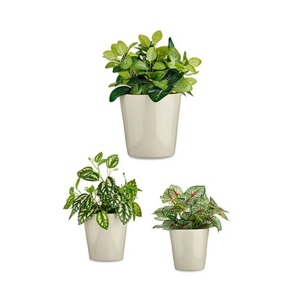 Krukset Ibergarden CONICO-7044 Grå Lera Cónica Ø 14 cm Ø 22 cm Ø 17 cm 3 Delar