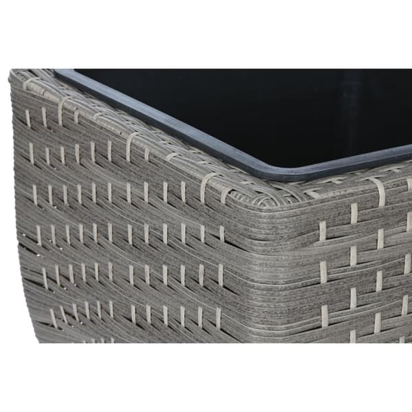 Set med planteringskärl Home ESPRIT polypropen Rattan 40 x 40 x 36 cm
