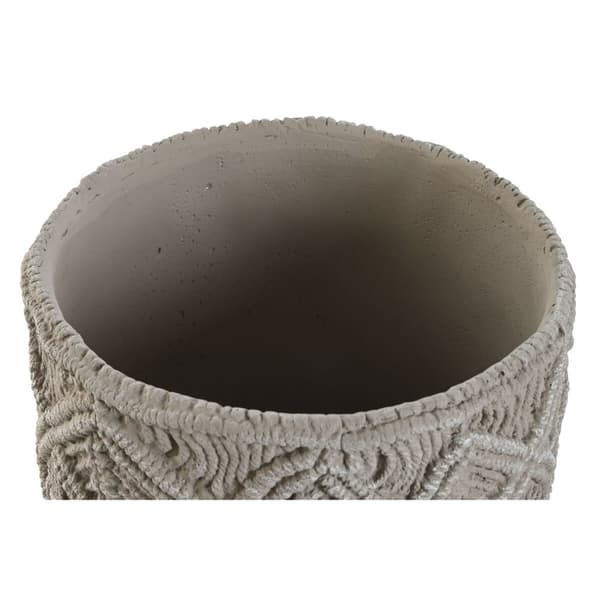 Set med planteringskärl Home ESPRIT Ljusgrå Cement 20 x 20 x 18 cm