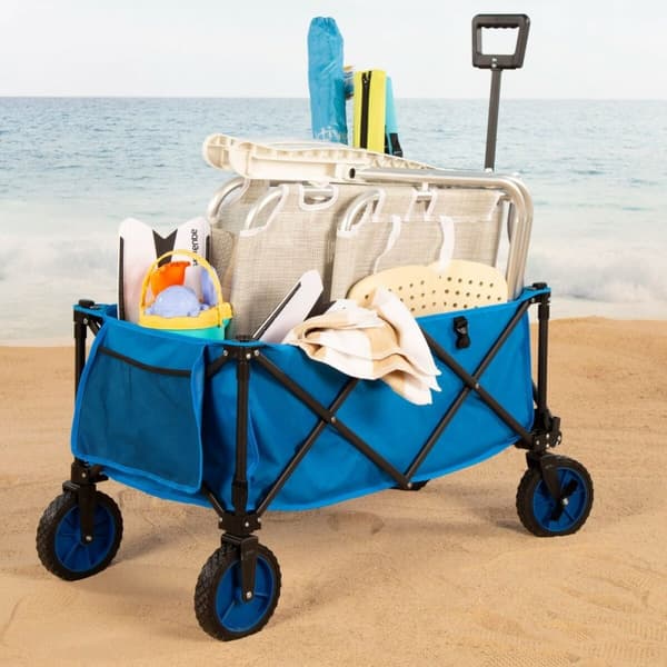 Flerfunktionsvagn Aktive Blå Svart Polyester PVC Stål 88 x 108 x 47 cm Hopfällbar Strand