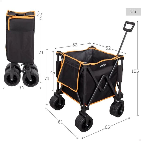 Flerfunktionsvagn Aktive Polyester PVC Stål 52 x 105 x 52 cm