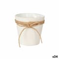 Miniatyrbillede 1 af 2: Urtepotte Ibergarden WY18-71 Hvid Brun Klæde Tov Plastik Lasso 14 x 12,5 x 14 cm 14 x 14 x 14 cm (24 enheder)