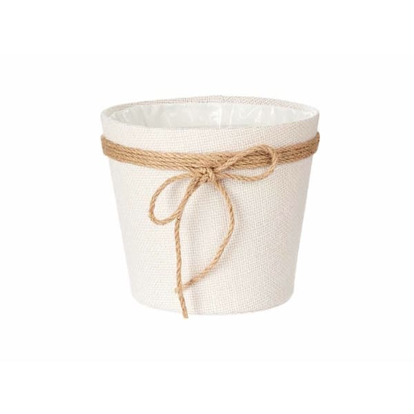 Urtepotte 18 x 16 cm Hvid Tov Plastik (24 enheder)