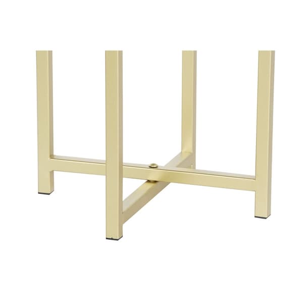 Sæt af planteredskaber DKD Home Decor 28,5 x 28,5 x 65,5 cm 28 x 28 x 65 cm Sort Gylden Metal