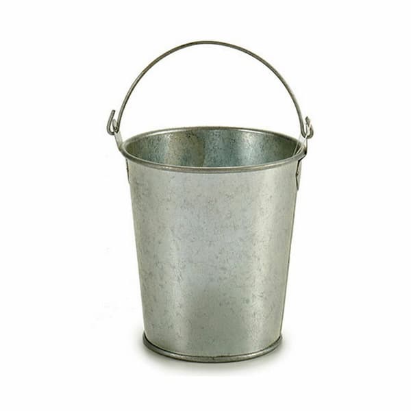 Urtepotte Ibergarden A60262-B Sølvfarvet Zink Spand 15,5 x 11 x 11 cm (72 Enheder)