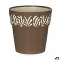 Miniatyrbillede 1 af 3: Selvvandende pot Stefanplast Gaia Brun Plastik 15 x 15 x 15 cm (12 enheder)