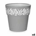 Miniatyrbillede 1 af 3: Selvvandende pot Stefanplast Gaia Grå Plastik 25 x 25 x 25 cm (6 enheder)