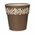 Miniatyrbillede 2 af 3: Selvvandende pot Stefanplast Gaia Brun Plastik 25 x 25 x 25 cm (6 enheder)
