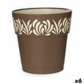 Miniatyrbillede 1 af 3: Selvvandende pot Stefanplast Gaia Brun Plastik 25 x 25 x 25 cm (6 enheder)