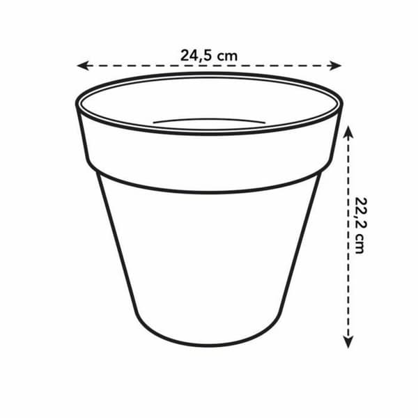 Urtepotte Elho Loft Urban 25 Gul Ø 24,5 x 22,2 cm
