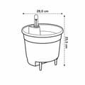 Miniatyrbillede 6 af 6: Selvvandende pot Elho Insert 28 Sort Plastik 27,7 x 27,7 x 25,5 cm