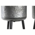 Miniatyrbilde 3 av 3: Grytesett DKD Home Decor Svart Grå Metallik Metall Loft 25 x 25 x 46 cm