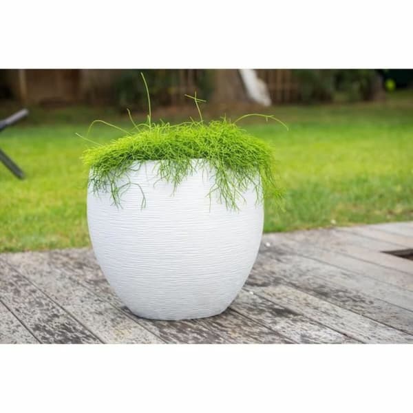 Dekorative Pongponger EDA Graphit Sirkulær Hvit Ø 50 cm